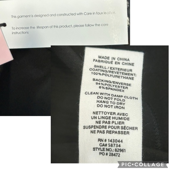 AVEC LES FILLES Black Faux--ever Leather™ Vinyl Patent PU Body-con Dress L NWT - Picture 17 of 17